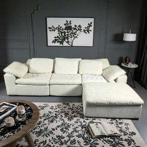 Sofá Modular Cloud com Almofadas de Espuma de Alta Densidade, Comprimido a Vácuo em Caixa, Sem Estrutura, Tecido, para Apartamento, Não Montado - Product Image 5