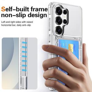 Étui portefeuille transparent avec support rabattable pour <span class=keywords><strong>Samsung</strong></span> Galaxy S26 Ultra S25 Ultra, porte-cartes de crédit - Product Image 2