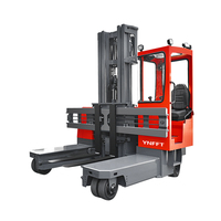 Carrello Elevatore Elettrico Multidirezionale a 4 Vie da 3,5 Tonnellate, con Batteria al Litio per Movimentazione di Materiali Lunghi in Corridoi Stretti