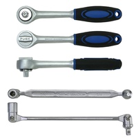Jeu de clés à douilles à double tête flexible CR-V de 49 pièces, douilles profondes, à commande manuelle, en chrome vanadium, avec porte-embouts 1/4, boîte à outils OEM