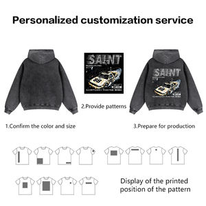 Felpa con Cappuccio da Uomo <span class=keywords><strong>Stile</strong></span> <span class=keywords><strong>Vintage</strong></span> con Zip, Ricamo 3D, Motivo Uniforme, in Pile di Cotone Ecologico, Antivento, Cappotto Invernale - Product Image 3