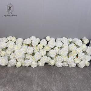 ผ้าปูโต๊ะงานแต่งงาน DKB ผ้าไหมประดิษฐ์ลายดอกกุหลาบ สำหรับตกแต่งบ้าน งานปาร์ตี้ คริสต์มาส ตรุษจีน สัมผัสเหมือนจริง ขนาด 100*35 ซม. - Product Image 4