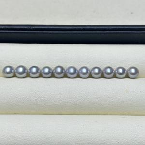 Muchas Perlas Akoya de Agua Salada de Cáñamo de 6-7 mm, Círculo Perfecto con Fuerte Brillo, Ligeras Imperfecciones, Perlas Desnudas de Zhuji, Tipo Natural Suelto - Product Image 1