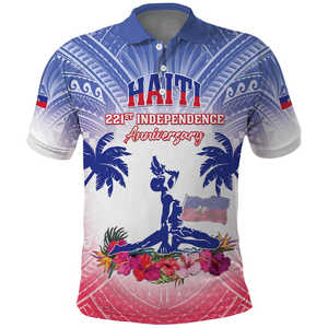 Haiti Polo giorno indipendenza Negre Marron stile semplice personalizzato vendita all'ingrosso di Rugby camicia Polo sublimazione Polo t Shirt stampa - Product Image 6