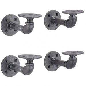 ขายึดชั้นวางของแบบติดผนัง WEKIS สำหรับท่อโลหะทองแดงแบบหนาพิเศษ เคลือบสีดำด้านเดียว ป้องกันสนิม สไตล์เรโทร - Product Image 6