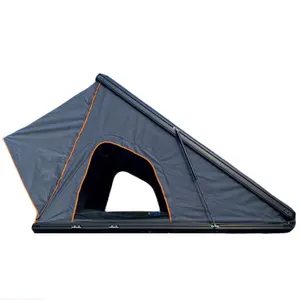 Vente de gros Tente de toit triangulaire imperméable pour camping Tente de toit de voiture à coque dure en aluminium