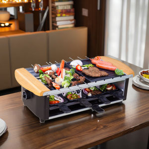 8 pièces détachables en acier au carbone brochettes <span class=keywords><strong>raclette</strong></span> casseroles multifonctions électrique <span class=keywords><strong>Raclette</strong></span> Grill Machine contrôle de la température pour - Product Image 1