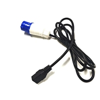 Câble d'alimentation industriel robuste IEC320 C19 femelle vers prise Commando bleue EN60309 16A pour rack de serveur, PDU, UPS