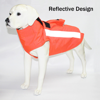 Gilet de chasse anti-coup de couteau pour chien Usine en gros Gilet de chasse réfléchissant pour chien orange avec sac