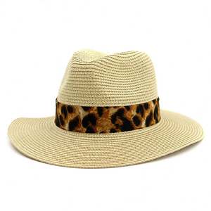 หมวกปานามาสานปีกกว้างแบบคลาสสิกสำหรับผู้หญิง รุ่น J358 ปรับขนาดได้ เหมาะสำหรับชายหาดและกันแดด - Product Image 5