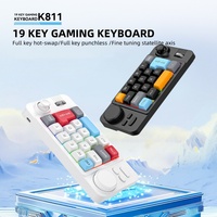 Teclado Mecánico Programable para Juegos con Cable, Rueda de Desplazamiento de Volumen, Joystick para Juegos, Totalmente Intercambiable en Caliente, Retroiluminación RGB K811