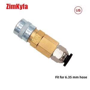 Zimakyfa HPA (US) 2302 Raccord rapide à emboîtement en laiton et cuivre pour outils pneumatiques, Ø ext. 4 mm (5/32") / 6,35 mm (1/4") - Carton - Product Image 3
