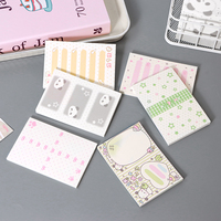 Kawaii Animal Kitty Bunny Puppy Sticky Notes Cute Girl Index Stickers pour étude Bloc-notes pour 50 feuilles par paquet