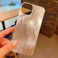 Carte PET à paillettes dégradées pour iPhone 16 15 14 13 12 11 Pro XR XS Max Shell Heart Laser Paper Clear Case Back Decorative Sticker