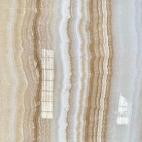 Panel dinding Backlit harimau Onyx, lurus alami kayu putih lapisan marmer Onyx latar belakang meja Bar dinding