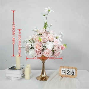 DKB Handmade Flower Balls Centerpieces Roses <b>Hydrangea</b> Real Touch Wedding Table Decorations Bulk Party Home Flower Ball - Product Image 2