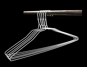 Avisday Draad Hangers In Bulk - 100 Witte Metalen Hangers - 18 Inch Dunne Standaard Stomerij Gecoat Staal
