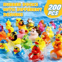 Mini canards en caoutchouc promotionnels en vrac, assortiment multi-types, canards flottants pour Jeep, jouets de bain pour enfants, cadeaux de fête