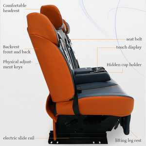 Mingao Lit de camping de luxe inclinable Siège de voiture arrière 3 places avec dossier électrique Siège fendu - Product Image 5