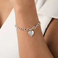 Colgante de Plata de Ley S925 con Versículo Bíblico de Doble Cara, Amuleto de Corazón con la Frase 'Confía en el Señor', Joyería Religiosa Cristiana