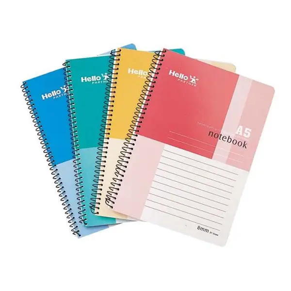 Caderno personalizado de papel espiral, caderno de escola, impressão de caderno de aula