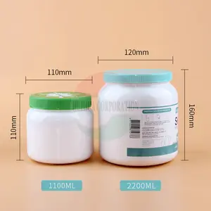 Wholesale 1 Liter Plastic Bottles For Health Supplement Milk Powder PET Plastic Jar Container With Screw Cap