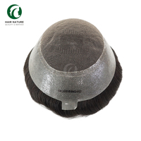 Prothèse capillaire pour homme Dura Australia Stock Toupee, en dentelle et PU, aspect naturel, cheveux humains indiens, perruque pour homme, postiches.