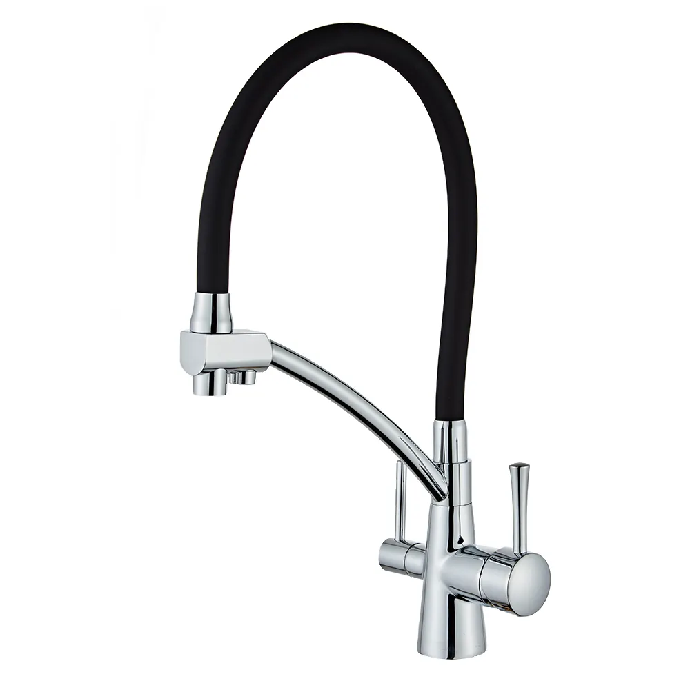 Yundoom OEM Torneira Musluk Grifo Wasserhahn Brass Material Double Handles Drinking Water Kitchen Sink Faucet