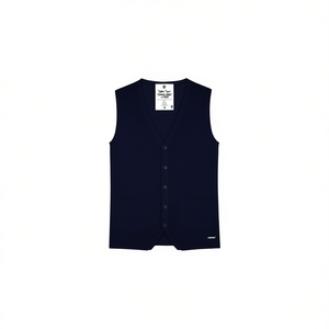 Gilet pour homme Take Two Uomo UTA6407 Blu, veste en tricot bleu marine, tenue formelle - Product Image 3