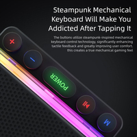 Haut-parleur auxiliaire Z6 avec boîtier en verre et plastique, étanche, subwoofer puissant, pour jeux et usage domestique, éclairage LED RGB, commande vocale