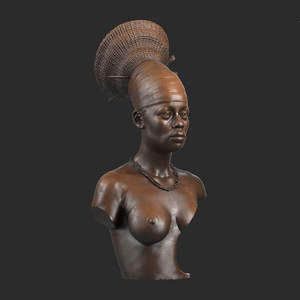 Statue de femme en Bronze, Statue de femme noire, - Product Image 2