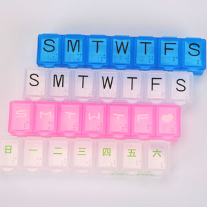 Small volume plastic Pill Box Weekly medicine case