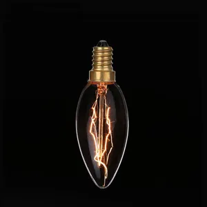 Lampada classica a candela Vintage C35 25w 40w 60w E14 1800k 2200k a filamento decorativo lampadario Edison lampadina