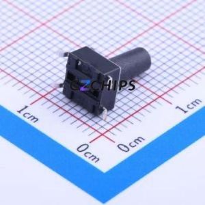 K2-1102SP-O4SC-04 Tactile Switch SMD-4P,6x6mm Switch Single Pole Single Throw Round Button 2.5N Vertical Mount - Product Image 2