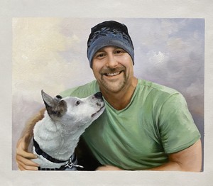 Cuadro Realista Pintado a Mano Personalizado, Decoración de Pared para Dormitorio, Retrato de Personas con <span class=keywords><strong>Mascotas</strong></span>, Pinturas al Óleo a Partir de Foto - Product Image 6