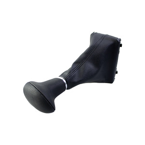 Audi Car Gear <b>Knob</b> Perforated Leather Black Ergonomic Automatic Transmission <b>Shift</b> Cover - Product Image 3