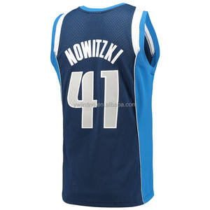 Camiseta de baloncesto Dallas #41 <span class=keywords><strong>Dirk</strong></span> <span class=keywords><strong>Nowitzki</strong></span> para hombre, camisetas bordadas, logotipos, ropa deportiva clásica para jóvenes de talla grande para la temporada de verano - Product Image 4