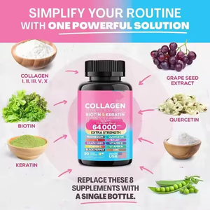 כמוסות קולגן מזון חם תוספת כמוסות קולגן ביוטין מוסף - Product Image 4