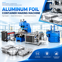 Machine automatique de fabrication de barquettes en aluminium avec garantie de 5 ans, alimentation servo, contrôle PLC et collecteur de déchets