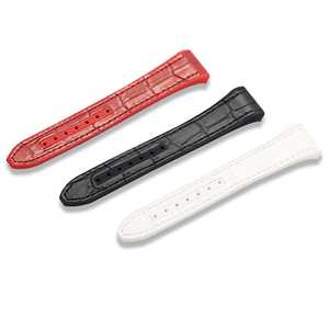 Bracelet de montre compatible avec Franck Muller V32 FM - Bracelet de remplacement en cuir avec bande en caoutchouc fluoré étanche - Product Image 4