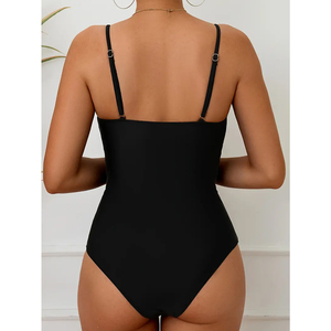 Conjuntos de talla grande para mujer negra de alta calidad, estampado XL, secado rápido, lazo para el pecho, estilo sin mangas, sujetador, correas para los hombros, ocasiones de baño - Product Image 5