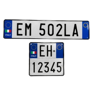Targa Metallica Personalizzata in Alluminio Goffrato per Uso Automobilistico, Moto e Auto, Semilavorata - Product Image 1