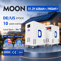 Baterai Surya Rumah MOON 32kWh 48kWh 51.2V Lithium Iron Phosphate Dengan Alat Pemadam Kebakaran Stok Eropa Dapat Dipindahkan Vertikal