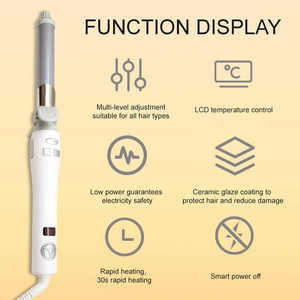 360 Grad rotierende Draht rotation 2 in 1 Locken wickler Keramik Ionic Lcd Lockens tab <span class=keywords><strong>Hair</strong></span> Waver <span class=keywords><strong>Hair</strong></span> Styling Tools Set - Product Image 2