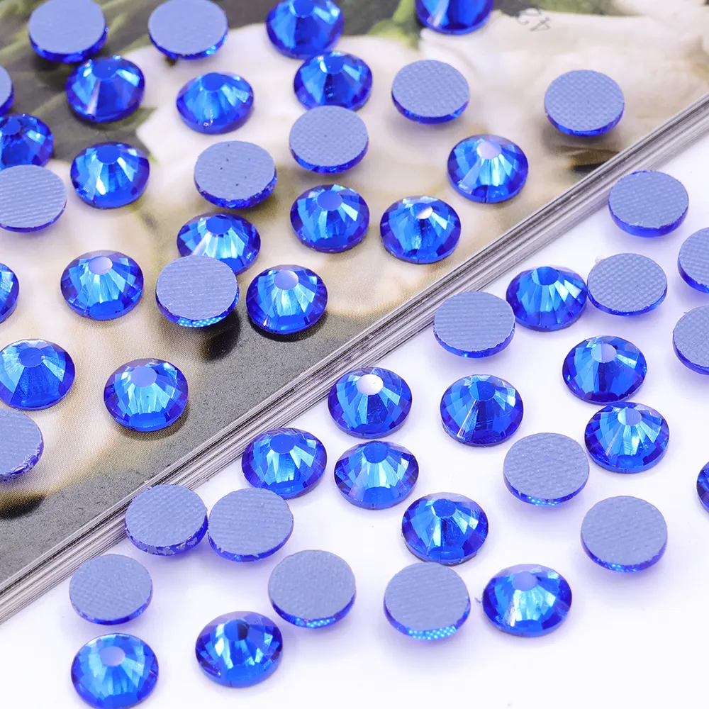 CJ grosir berbagai warna berlian imitasi bagian belakang datar kualitas tinggi kaca ss10 ab berlian imitasi perbaikan panas