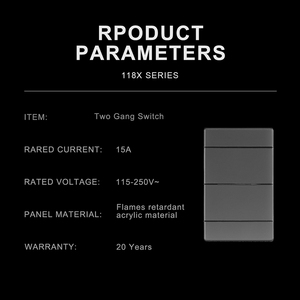 118 loại chúng tôi tiêu chuẩn tường chuyển đổi ánh sáng 10A tấm pha lê trên Off Home Power Rocker push button chuyển 1/2/3/4 gang 1/2WAY - Product Image 5