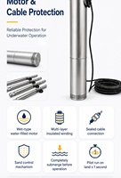 Pompe submersible verticale pour puits profond, haute pression, multi-étages, 380V, en acier inoxydable, pour l'irrigation agricole