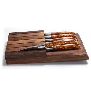 <span class=keywords><strong>Couteau</strong></span> de <span class=keywords><strong>cuisine</strong></span> espagnol Style <span class=keywords><strong>Laguiole</strong></span> <span class=keywords><strong>Couteau</strong></span> à steak en acier inoxydable avec lame demi-dentelée Manche en acrylique - Product Image 6