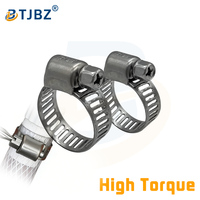 Collier de serrage métrique réglable de type américain, à passage traversant, largeur 8 mm, pour raccords de tuyaux, en acier au carbone