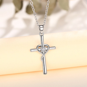 Collana con Ciondolo a Cuore Incrociato per Donne, Gioiello Portafortuna alla Moda - Product Image 6